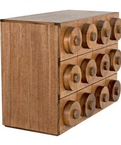 Media Consoles & TV Stands Noir Lego Sideboard With 3 Drawers, Dark Walnut