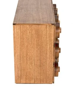 Media Consoles & TV Stands Noir Lego Sideboard With 3 Drawers, Dark Walnut