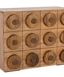 Media Consoles & TV Stands Noir Lego Sideboard With 3 Drawers, Dark Walnut