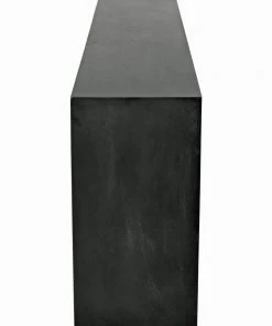 Noir Messer Shelf, Hand Rubbed Black And Gray Wash