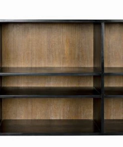 Noir Messer Shelf, Hand Rubbed Black And Gray Wash