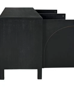 Media Consoles & TV Stands Noir Weston Sideboard, Hand Rubbed Black With Light Brown Trim 26 Media Consoles & TV Stands Noir Weston Sideboard, Hand Rubbed Black With Light Brown Trim