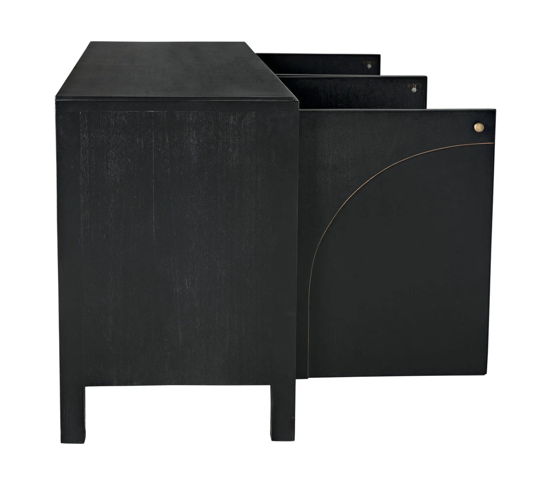 Media Consoles & TV Stands Noir Weston Sideboard, Hand Rubbed Black With Light Brown Trim 13 Media Consoles & TV Stands Noir Weston Sideboard, Hand Rubbed Black With Light Brown Trim
