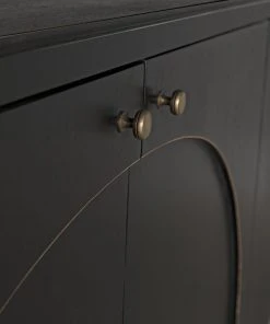 Media Consoles & TV Stands Noir Weston Sideboard, Hand Rubbed Black With Light Brown Trim 27 Media Consoles & TV Stands Noir Weston Sideboard, Hand Rubbed Black With Light Brown Trim