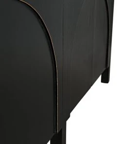 Media Consoles & TV Stands Noir Weston Sideboard, Hand Rubbed Black With Light Brown Trim 28 Media Consoles & TV Stands Noir Weston Sideboard, Hand Rubbed Black With Light Brown Trim