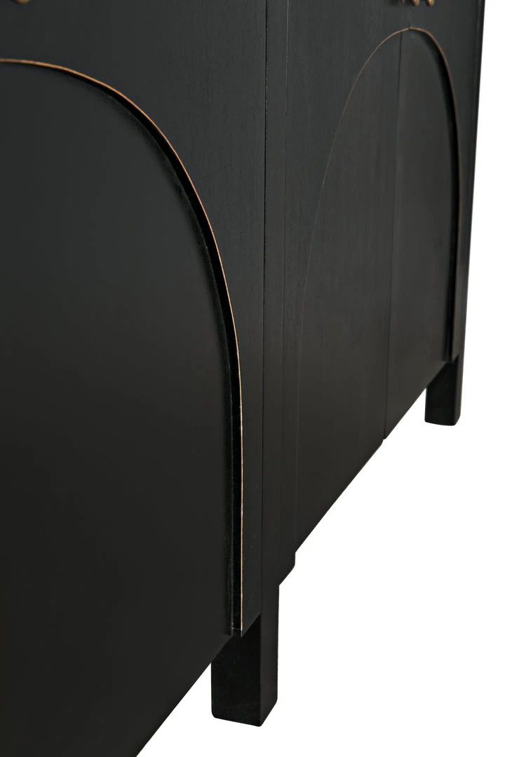 Media Consoles & TV Stands Noir Weston Sideboard, Hand Rubbed Black With Light Brown Trim 15 Media Consoles & TV Stands Noir Weston Sideboard, Hand Rubbed Black With Light Brown Trim