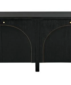 Media Consoles & TV Stands Noir Weston Sideboard, Hand Rubbed Black With Light Brown Trim 19 Media Consoles & TV Stands Noir Weston Sideboard, Hand Rubbed Black With Light Brown Trim