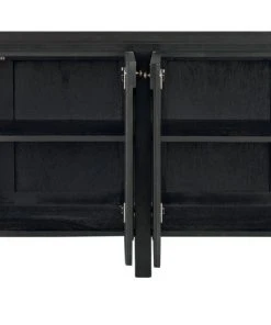 Media Consoles & TV Stands Noir Weston Sideboard, Hand Rubbed Black With Light Brown Trim 20 Media Consoles & TV Stands Noir Weston Sideboard, Hand Rubbed Black With Light Brown Trim
