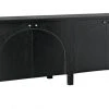 Media Consoles & TV Stands Noir Weston Sideboard, Hand Rubbed Black With Light Brown Trim
