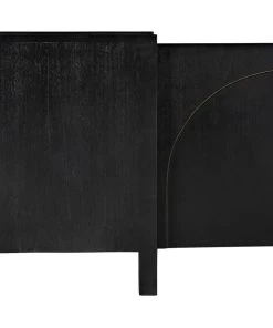 Media Consoles & TV Stands Noir Weston Sideboard, Hand Rubbed Black With Light Brown Trim 25 Media Consoles & TV Stands Noir Weston Sideboard, Hand Rubbed Black With Light Brown Trim