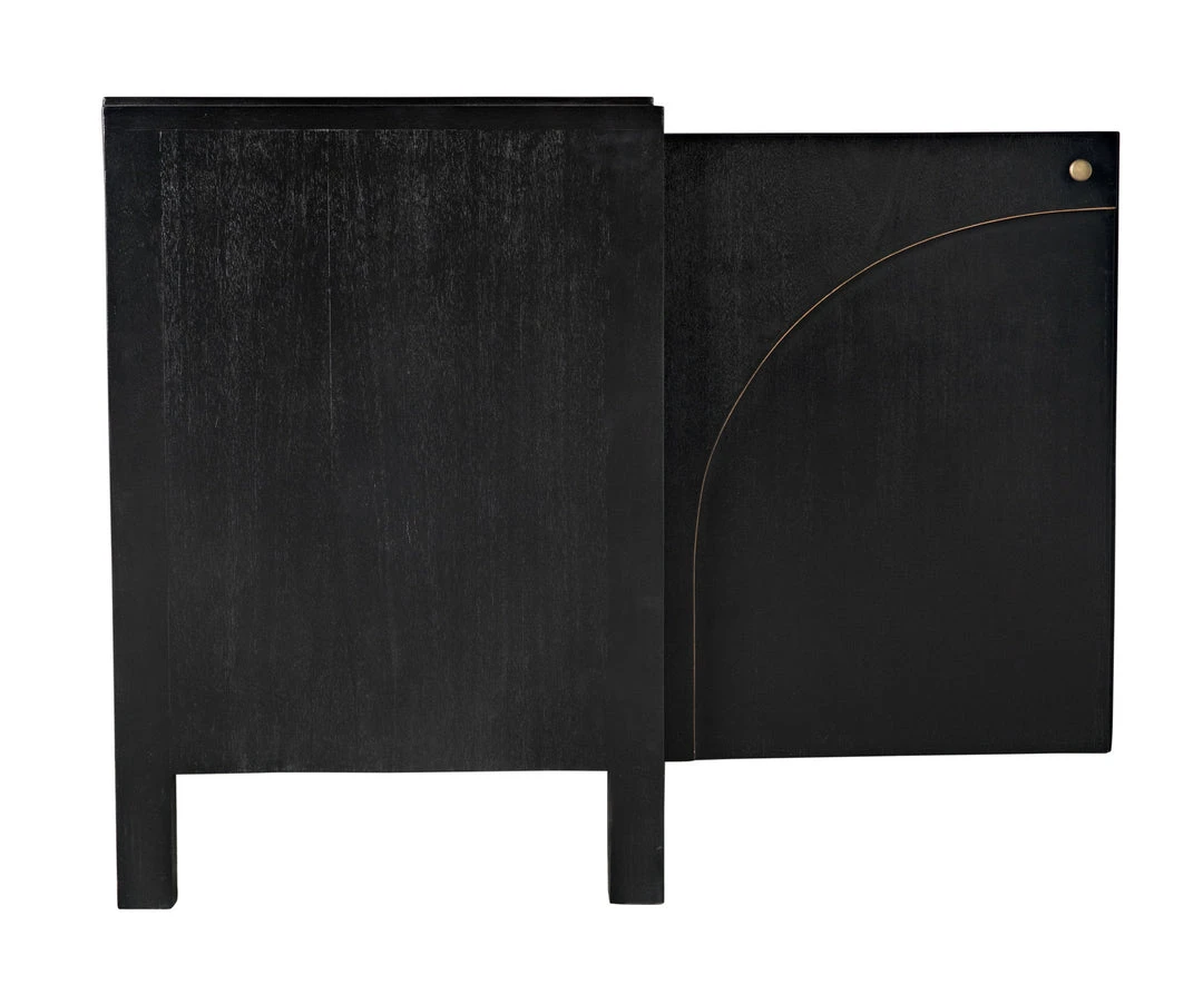 Media Consoles & TV Stands Noir Weston Sideboard, Hand Rubbed Black With Light Brown Trim 12 Media Consoles & TV Stands Noir Weston Sideboard, Hand Rubbed Black With Light Brown Trim