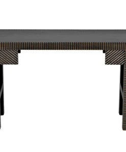 Noir Nabu Console, Pale With Light Brown Trim