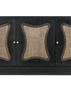 Media Consoles & TV Stands Noir St Helens Sideboard, Hand Rubbed Black With Mindi Details 15 Media Consoles & TV Stands Noir St Helens Sideboard, Hand Rubbed Black With Mindi Details