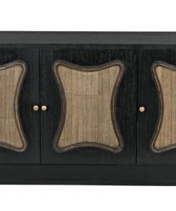 Media Consoles & TV Stands Noir St Helens Sideboard, Hand Rubbed Black With Mindi Details 16 Media Consoles & TV Stands Noir St Helens Sideboard, Hand Rubbed Black With Mindi Details