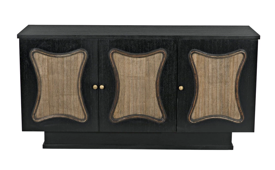 Media Consoles & TV Stands Noir St Helens Sideboard, Hand Rubbed Black With Mindi Details 6 Media Consoles & TV Stands Noir St Helens Sideboard, Hand Rubbed Black With Mindi Details