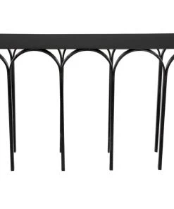 Console Tables Noir Abbey Console, Black Steel 11 Console Tables Noir Abbey Console, Black Steel