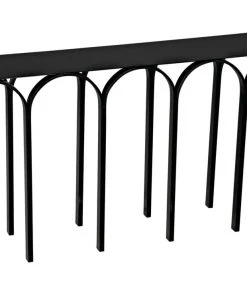 Console Tables Noir Abbey Console, Black Steel