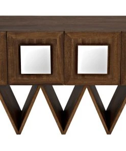 Media Consoles & TV Stands Noir Jean-Michel Sideboard, Dark Walnut With Mirror 12 Media Consoles & TV Stands Noir Jean-Michel Sideboard, Dark Walnut With Mirror