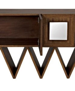 Media Consoles & TV Stands Noir Jean-Michel Sideboard, Dark Walnut With Mirror 13 Media Consoles & TV Stands Noir Jean-Michel Sideboard, Dark Walnut With Mirror