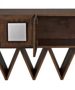 Media Consoles & TV Stands Noir Jean-Michel Sideboard, Dark Walnut With Mirror 14 Media Consoles & TV Stands Noir Jean-Michel Sideboard, Dark Walnut With Mirror