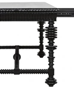 Noir QS Portuguese Desk, Hand Rubbed Black HOME OFFICE