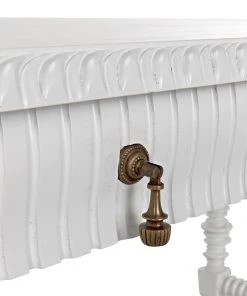 HOME OFFICE Noir Portuguese Desk, Small, Solid White