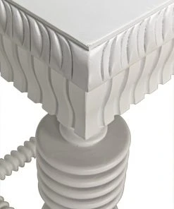 Noir QS Portuguese Desk, Solid White HOME OFFICE