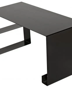 Noir Black Metal Desk