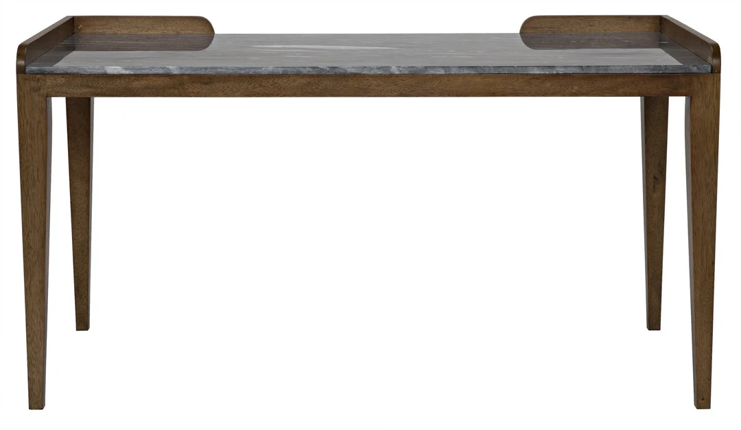 Noir Wod Ward Desk, Dark Walnut With Stone Top HOME OFFICE 4 Noir Wod Ward Desk, Dark Walnut With Stone Top HOME OFFICE