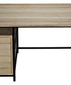 HOME OFFICE Noir Nabucco Desk, Bleached Walnut And Metal