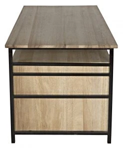 HOME OFFICE Noir Nabucco Desk, Bleached Walnut And Metal
