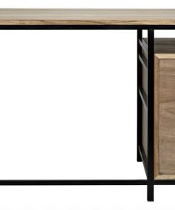 HOME OFFICE Noir Nabucco Desk, Bleached Walnut And Metal