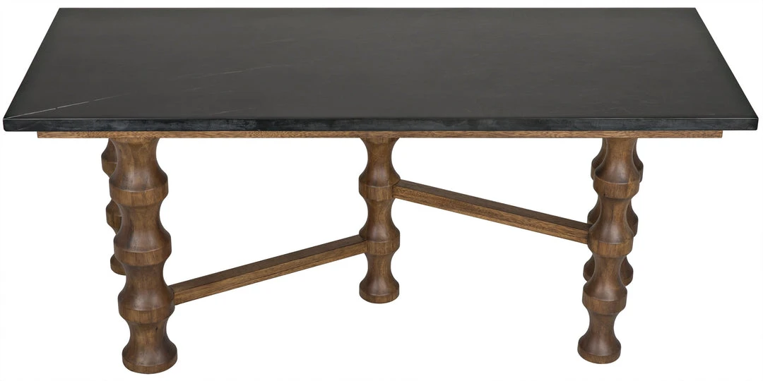 Noir Creo Desk With Stone Top, Dark Walnut HOME OFFICE 5 Noir Creo Desk With Stone Top, Dark Walnut HOME OFFICE