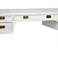 Noir Africa Desk, White Wash HOME OFFICE