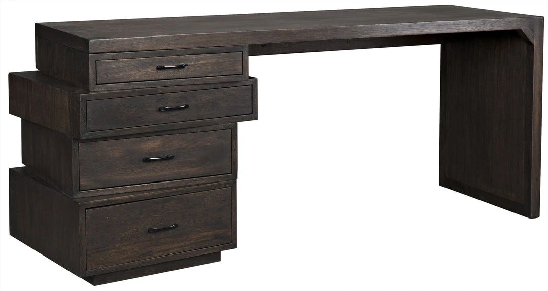 Noir Artemis Desk, Ebony Walnut 8 Noir Artemis Desk, Ebony Walnut