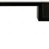 HOME OFFICE Noir Alvaro Desk, Black Metal, Ebony Walnut