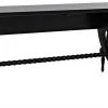 Noir Mephistopheles Desk, Hand Rubbed Black With Light Brown Trim HOME OFFICE