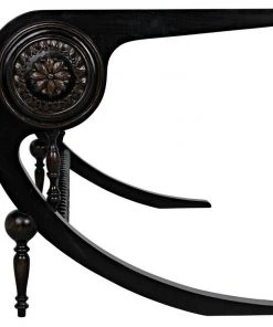 Noir Mephistopheles Desk, Hand Rubbed Black With Light Brown Trim HOME OFFICE