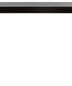 HOME OFFICE Noir Barzini Desk, Hand Rubbed Black With Light Brown Trim