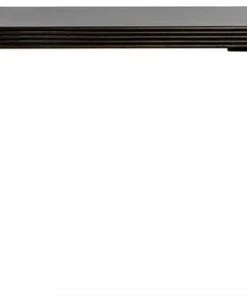 HOME OFFICE Noir Barzini Desk, Hand Rubbed Black With Light Brown Trim