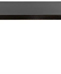 HOME OFFICE Noir Barzini Desk, Hand Rubbed Black With Light Brown Trim