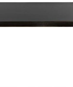 HOME OFFICE Noir Barzini Desk, Hand Rubbed Black With Light Brown Trim