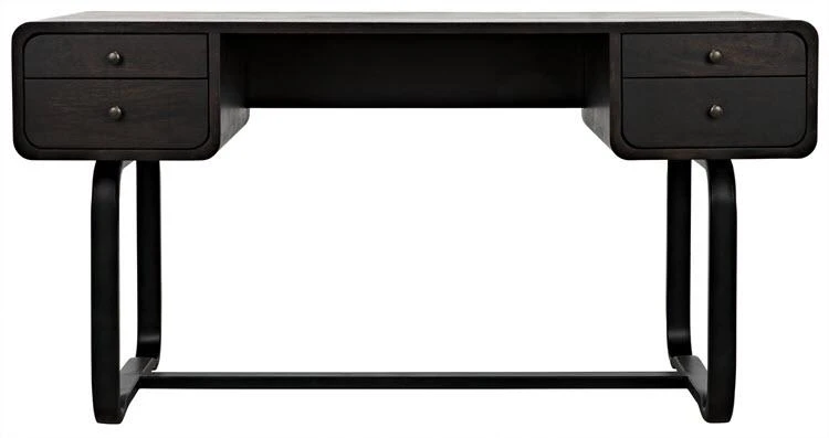 Noir Voltes Desk, Ebony Walnut, Black Metal 3 Noir Voltes Desk, Ebony Walnut, Black Metal