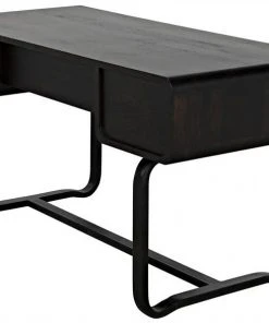 Noir Voltes Desk, Ebony Walnut, Black Metal 21 Noir Voltes Desk, Ebony Walnut, Black Metal
