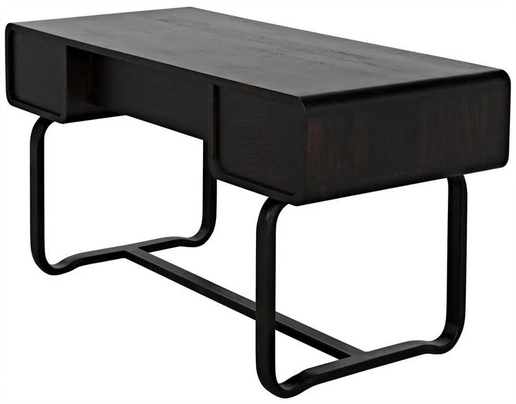 Noir Voltes Desk, Ebony Walnut, Black Metal 12 Noir Voltes Desk, Ebony Walnut, Black Metal