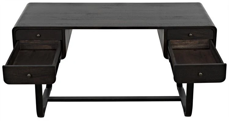 Noir Voltes Desk, Ebony Walnut, Black Metal 7 Noir Voltes Desk, Ebony Walnut, Black Metal