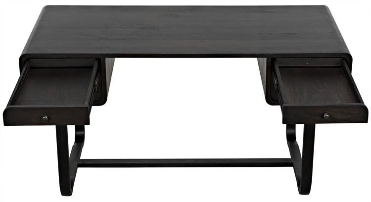 Noir Voltes Desk, Ebony Walnut, Black Metal 8 Noir Voltes Desk, Ebony Walnut, Black Metal