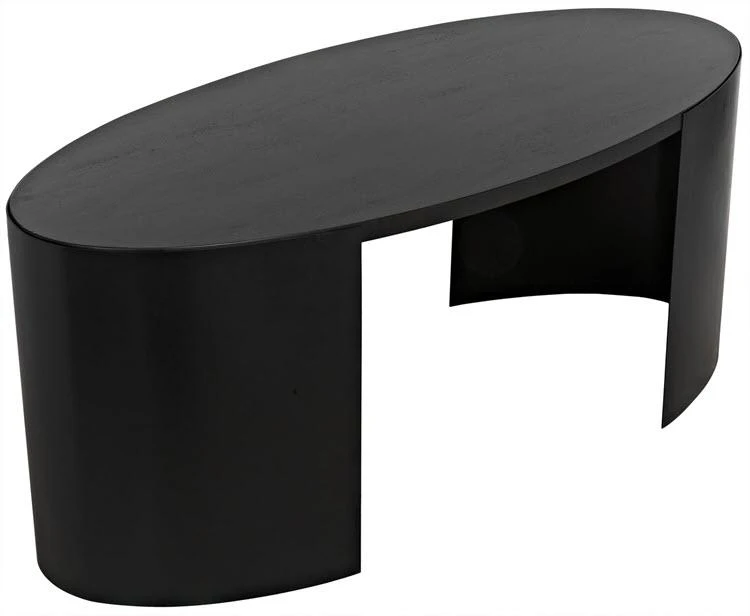 Noir Marigold Desk, Ebony Walnut, Black Metal 7 Noir Marigold Desk, Ebony Walnut, Black Metal