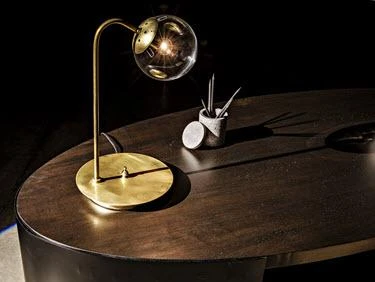 Noir Marigold Desk, Ebony Walnut, Black Metal 11 Noir Marigold Desk, Ebony Walnut, Black Metal