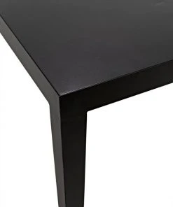 HOME OFFICE Noir Elijah Desk, Black Metal And Ebony Walnut